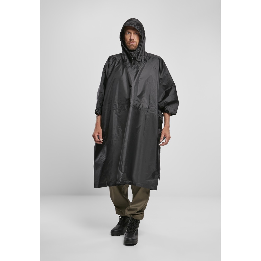 Brandit - Ripstop Poncho black one size Regenponcho - One size - Schwarz